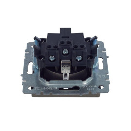 Розетка BRITE РС14-1-0-БрШ 16А с заземл. защ. шторки механизм шампань IEK BR-R14-16-K37