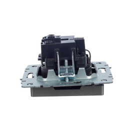 Розетка 1-м СП BRITE РС14-1-0-БрС 16А с заземл. защ. шторки механизм сталь IEK BR-R14-16-K46