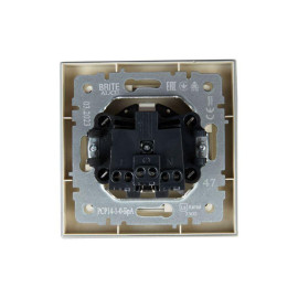 Розетка СП BRITE РСР14-1-0-БрА 16А в сборе с заземл. защ. шторки алюм. IEK BR-R14-16-K47-F