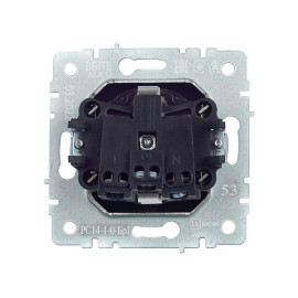 Розетка 1-м СП BRITE РС14-1-0-БрГ 16А с заземл. защ. шторки механизм графит IEK BR-R14-16-K53