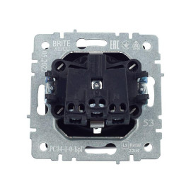 Розетка 1-м СП BRITE РС14-1-0-БрГ 16А с заземл. защ. шторки механизм графит IEK BR-R14-16-K53