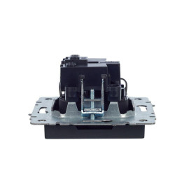 Розетка 1-м СП BRITE РС14-1-0-БрГ 16А с заземл. защ. шторки механизм графит IEK BR-R14-16-K53