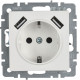 Розетка BRITE РЮш10-1-БрБ 16А с USB A+A 2.1А с заземл. защ. шторки механизм бел. IEK BR-R14-16-U21-D21-K01
