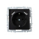 Розетка BRITE РЮш10-1-БрЧ 16А с USB A+A 2.1А с заземл. защ. шторки механизм черн. IEK BR-R14-16-U21-D21-K02