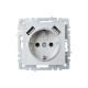 Розетка BRITE РЮш10-1-БрА 16А с USB A+A 2.1А с заземл. защ. шторки механизм алюм. IEK BR-R14-16-U21-D21-K47