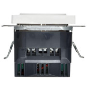 Розетка BRITE РЮш10-1-БрАБ 16А с USB A+A 2.1А с заземл. защ. шторки механизм арктич. бел. IEK BR-R14-16-U21-D21-K91