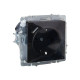 Розетка BRITE РЮш11-1-БрЧ 16А с USB A+C 18Вт с заземл. защ. шторки механизм черн. IEK BR-R14-16-U22-018-K02