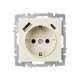 Розетка BRITE РЮш11-1-БрКр 16А с USB A+C 18Вт с заземл. защ. шторки механизм беж. IEK BR-R14-16-U22-018-K10