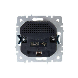 Розетка BRITE РЮш11-1-БрКр 16А с USB A+C 18Вт с заземл. защ. шторки механизм беж. IEK BR-R14-16-U22-018-K10