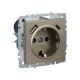 Розетка BRITE РЮш11-1-БрШ 16А с USB A+C 18Вт с заземл. защ. шторки механизм шампань IEK BR-R14-16-U22-018-K37