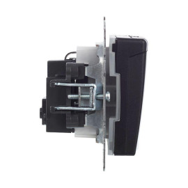 Розетка BRITE РСбш10-3-44-БрЧ 16А IP44 с заземл. защ. шторки с крышкой механизм черн. IEK BR-R16-16-44-K02