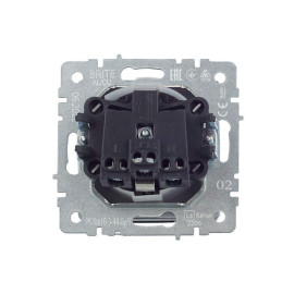 Розетка BRITE РСбш10-3-44-БрЧ 16А IP44 с заземл. защ. шторки с крышкой механизм черн. IEK BR-R16-16-44-K02