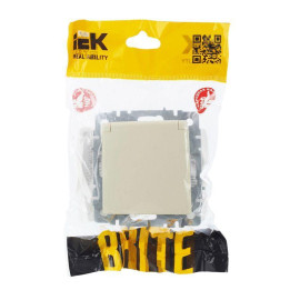 Розетка BRITE РСбш10-3-44-БрКр 16А IP44 с заземл. защ. шторки с крышкой механизм беж. IEK BR-R16-16-44-K10