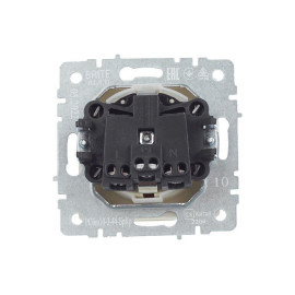 Розетка BRITE РСбш10-3-44-БрКр 16А IP44 с заземл. защ. шторки с крышкой механизм беж. IEK BR-R16-16-44-K10