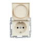 Розетка BRITE РСбш10-3-44-БрКр 16А IP44 с заземл. защ. шторки с крышкой механизм беж. IEK BR-R16-16-44-K10