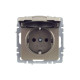Розетка BRITE РСбш10-3-44-БрШ 16А IP44 с заземл. защ. шторки с крышкой механизм шампань IEK BR-R16-16-44-K37