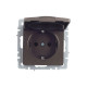 Розетка BRITE РСбш10-3-44-БрТБ 16А IP44 с заземл. защ. шторки с крышкой механизм бронза IEK BR-R16-16-44-K45