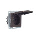 Розетка BRITE РСбш10-3-44-БрТБ 16А IP44 с заземл. защ. шторки с крышкой механизм бронза IEK BR-R16-16-44-K45