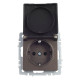 Розетка BRITE РСбш10-3-44-БрТБ 16А IP44 с заземл. защ. шторки с крышкой механизм бронза IEK BR-R16-16-44-K45