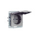 Розетка BRITE РСбш10-3-44-БрС 16А IP44 с заземл. защ. шторки с крышкой механизм сталь IEK BR-R16-16-44-K46