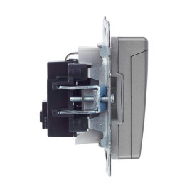 Розетка BRITE РСбш10-3-44-БрС 16А IP44 с заземл. защ. шторки с крышкой механизм сталь IEK BR-R16-16-44-K46