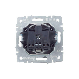 Розетка BRITE РСбш10-3-44-БрС 16А IP44 с заземл. защ. шторки с крышкой механизм сталь IEK BR-R16-16-44-K46