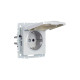 Розетка BRITE РСбш10-3-44-БрА 16А IP44 с заземл. защ. шторки с крышкой механизм алюм. IEK BR-R16-16-44-K47