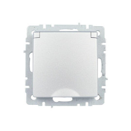 Розетка BRITE РСбш10-3-44-БрА 16А IP44 с заземл. защ. шторки с крышкой механизм алюм. IEK BR-R16-16-44-K47
