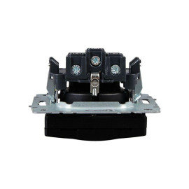 Розетка BRITE РСбш10-3-БрЧ 16А IP20 с заземл. защ. шторки с крышкой механизм черн. IEK BR-R16-16-K02