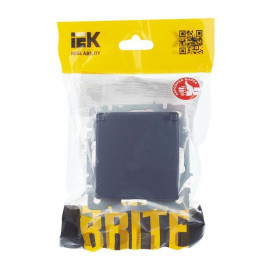 Розетка BRITE РСбш10-3-БрМ 16А IP20 с заземл. защ. шторки с крышкой механизм маренго IEK BR-R16-16-K35