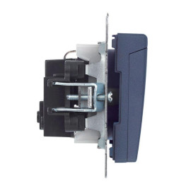 Розетка BRITE РСбш10-3-БрМ 16А IP20 с заземл. защ. шторки с крышкой механизм маренго IEK BR-R16-16-K35