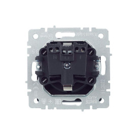 Розетка BRITE РСбш10-3-БрМ 16А IP20 с заземл. защ. шторки с крышкой механизм маренго IEK BR-R16-16-K35