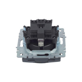 Розетка BRITE РСбш10-3-БрМ 16А IP20 с заземл. защ. шторки с крышкой механизм маренго IEK BR-R16-16-K35