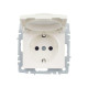 Розетка BRITE РСбш10-3-БрЖ 16А IP20 с заземл. защ. шторки с крышкой механизм жемчуж. IEK BR-R16-16-K36
