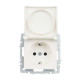 Розетка BRITE РСбш10-3-БрЖ 16А IP20 с заземл. защ. шторки с крышкой механизм жемчуж. IEK BR-R16-16-K36