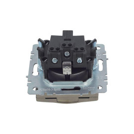 Розетка BRITE РСбш10-3-БрШ 16А IP20 с заземл. защ. шторки с крышкой механизм шампань IEK BR-R16-16-K37