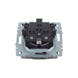 Розетка BRITE РСбш10-3-БрС 16А IP20 с заземл. защ. шторки с крышкой механизм сталь IEK BR-R16-16-K46