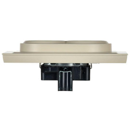 Розетка 2-м СП BRITE РС12-3-БрКр 16А в сборе с заземл. без защ. шторок беж. IEK BR-R21-16-K10-F