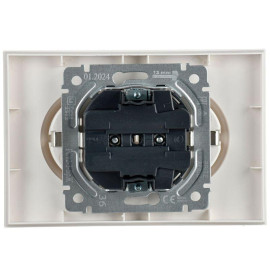 Розетка 2-м СП BRITE РС12-3-БрЖ 16А в сборе с заземл. без защ. шторок жемчуж. IEK BR-R21-16-K36-F