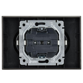 Розетка 2-м СП BRITE РС12-3-БрТБ 16А в сборе с заземл. без защ. шторок бронза IEK BR-R21-16-K45-F