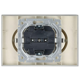 Розетка 2-м СП BRITE РС12-3-БрА 16А в сборе с заземл. без защ. шторок алюм. IEK BR-R21-16-K47-F