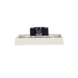 Розетка 2-м СП BRITE РСш12-3-БрКр 16А в сборе с заземл. защ. шторки беж. IEK BR-R24-16-K10-F