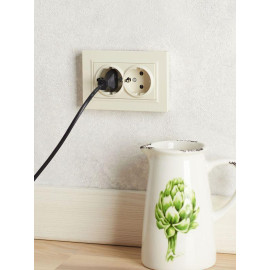 Розетка 2-м СП BRITE РСш12-3-БрКр 16А в сборе с заземл. защ. шторки беж. IEK BR-R24-16-K10-F