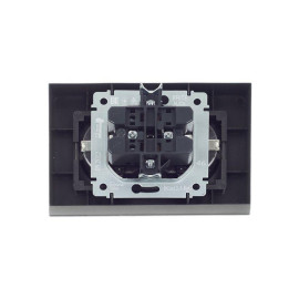 Розетка 2-м СП BRITE РСш12-3-БрС 16А в сборе с заземл. защ. шторки сталь IEK BR-R24-16-K46-F