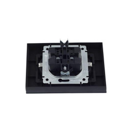 Розетка 2-м СП BRITE РСш12-3-БрГ 16А в сборе с заземл. защ. шторки графит IEK BR-R24-16-K53-F