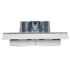 Розетка 2-м СП BRITE РСбш12-3-44-БрБ 16А в сборе IP44 с крышкой бел. IEK BR-R26-16-44-K01-F