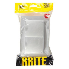 Розетка 2-м СП BRITE РСбш12-3-44-БрА 16А в сборе IP44 с крышкой алюм. IEK BR-R26-16-44-K47-F