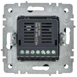 Термостат электронный с индик. BRITE СП IP20 ТС10-1-БрЧ механизм черн. IEK BR-RT11-K02