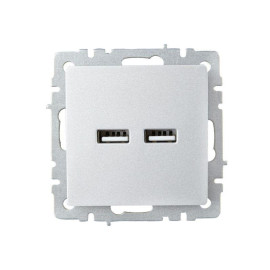 Розетка BRITE USB A+A 3.1А РЮ10-1-БрА механизм алюм. IEK BR-U21-D31-K47