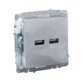 Розетка BRITE USB A+A 3.1А РЮ10-1-БрА механизм алюм. IEK BR-U21-D31-K47